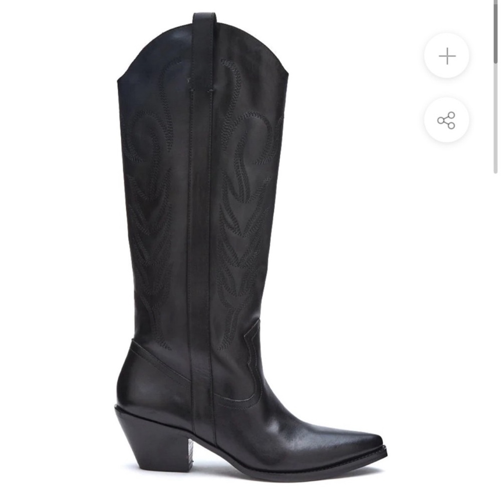 Matisse Coconuts Agency Cowboy Boots - Size 6. Black.